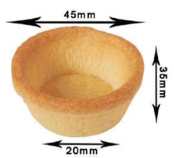 Gluten Free Neutral Pastry Shell 45mm