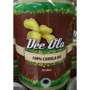 Canola Oil 20ltr  Dee-Ola