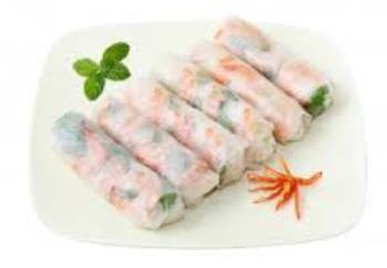 Fingerfood Rice Paper Roll Prawn - 30gm (fresh) with dipping sauce 25 per box