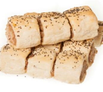 GLUTEN FREE Sausage Rolls – Onion Party 12 pack (df, yf, sf)